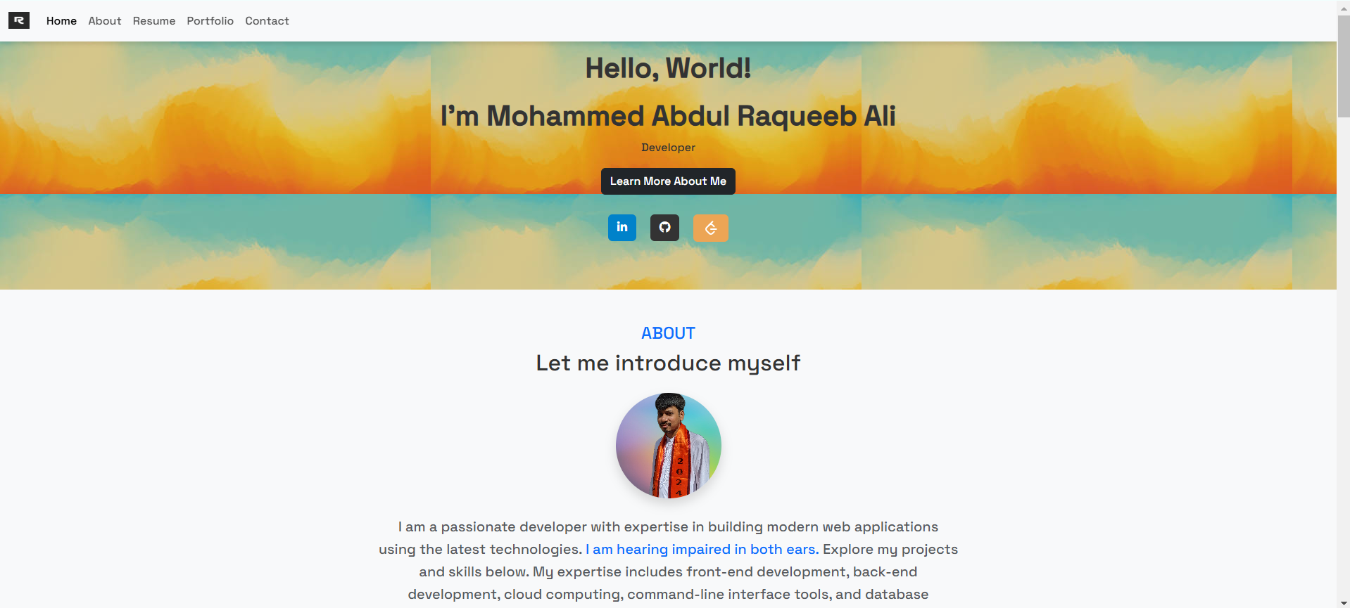 Personal-Portfolio Page